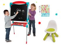 Tablice i ławki w zestawie - Zestaw szkolna tablica magnetyczna Smoby niebieska oraz krzesełko KidChair z filtrem UV, wys. 27 cm_21
