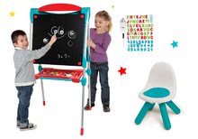 Seturi de table și bănci - Set tablă magnetică școlară Smoby şi scaun albastru KidChair cu filtru UV cu o înălţime de 27 cm_8