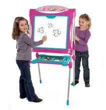 Schultafel - Magnet- und Zeichentafel Smoby 125 cm hoch mit Ablage und 128 Accessoires rosa_2