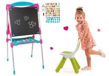 Bureaux et tableaux avec accessoires - Tableau scolaire Smoby pour jouer Magnétique double face avec 59 accessoires et chaise KidChair_29
