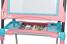 Školské tabule - Magnetická a kresliaca tabuľa Smoby výškovo nastaviteľná 80-125 cm so skrinkou a 128 doplnkami ružová_0
