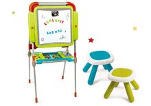 Tabule a lavice sety - Set tabuľa na kreslenie a magnetky Evolutiv Board Smoby nastaviteľná obojstranná a dva stolčeky Kid_13