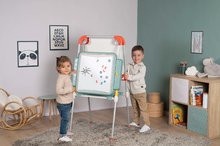 Šolske table - Tabla kovinska na krede in magnete Evolutiv Board Smoby dvostranska višinsko nastavljiva s prostorom za shranjevanje in 80 dodatkov 130 cm višina_3