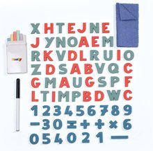 Šolske table - Tabla kovinska na krede in magnete Evolutiv Board Smoby dvostranska višinsko nastavljiva s prostorom za shranjevanje in 80 dodatkov 130 cm višina_1