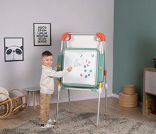 Šolske table - Tabla kovinska na krede in magnete Evolutiv Board Smoby dvostranska višinsko nastavljiva s prostorom za shranjevanje in 80 dodatkov 130 cm višina_1