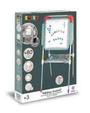 Šolske table - Tabla kovinska na krede in magnete Evolutiv Board Smoby dvostranska višinsko nastavljiva s prostorom za shranjevanje in 80 dodatkov 130 cm višina_7