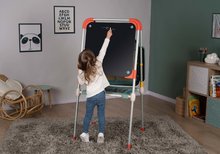 Šolske table - Tabla kovinska na krede in magnete Evolutiv Board Smoby dvostranska višinsko nastavljiva s prostorom za shranjevanje in 80 dodatkov 130 cm višina_2