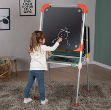 Šolske table - Tabla kovinska na krede in magnete Evolutiv Board Smoby dvostranska višinsko nastavljiva s prostorom za shranjevanje in 80 dodatkov 130 cm višina_3