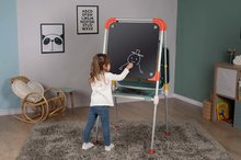 Šolske table - Tabla kovinska na krede in magnete Evolutiv Board Smoby dvostranska višinsko nastavljiva s prostorom za shranjevanje in 80 dodatkov 130 cm višina_6
