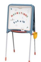 Fém rajztábla krétára és mágnesekre Metal Board Smoby kétoldalas tárolórésszel és 80 kiegészítővel 105 cm magas