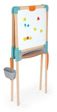 Školské tabule - Drevená tabuľa obojstranná Wooden Easel Smoby magnetická/na kriedu skladacia s 80 doplnkami_2