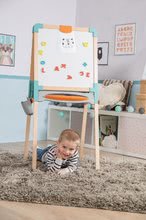 Školské tabule - Drevená tabuľa obojstranná Wooden Easel Smoby magnetická/na kriedu skladacia s 80 doplnkami_8