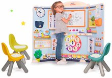 Set lavagna e sedie - Set scuola per i prescolari School Smoby Gioco all'insegnante con tre sedie_8