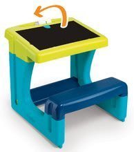 Školské lavice - Set školské lavice Activity Smoby s obojstrannou tabuľou a 8 doplnkami modrá a ružová_4