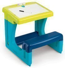 Školské lavice - Školská lavica s odkladacím priestorom a obojstrannou tabuľou Activity Smoby s 8 doplnkami modrá_0
