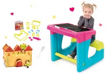 Tabule a lavice sety - Set lavica na kreslenie a magnetky Little Pupils Desk Smoby s obojstrannou tabuľou a domček pre mačičku so zvukom a funkciami_39