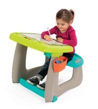 Schulbänke - Malbank und Magnete Little Pupils Desk Smoby mit doppelseitiger Tafel und Stauraum mit 80 Zubehörteilen_2