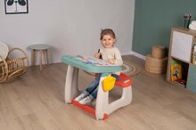 Šolske klopi - Klop za risanje in magnetki Little Pupils Desk Smoby z dvostransko tablo in prostorom za shranjevanje z 80 dodatki_3