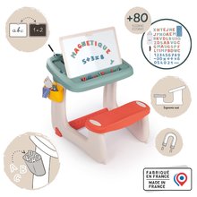 Šolske klopi - Klop za risanje in magnetki Little Pupils Desk Smoby z dvostransko tablo in prostorom za shranjevanje z 80 dodatki_2