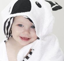 Brisače za dojenčke - Brisača za najmlajše Koala Bamboo toTs-smarTrike Black&White s kapuco 100% nežni bambus in bombaž_0