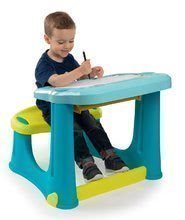 Školní lavice - Lavice na kreslení Magic Desk Smoby Kresli a smaž s odkládacím prostorem a doplňky od 2 let modrá_0