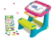 Školní lavice - Set lavice na kreslení Magic Desk Kresli a smaž Smoby a magnetická abeceda a čísla 72 kusů_29