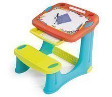 Školské lavice - Set lavica na kreslenie Magic Desk Smoby Kresli a zmaž modrá a magnetická abeceda a čísla 72 kusov_5