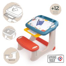 Šolske klopi - Klop za risanje Magical Desk Smoby Riši in briši s 3 predalčki in 12 dodatki od 24 mes_1