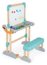 Table in klopi kompleti - Komplet lesena klop Modulo Space zložljiva magnetna Smoby na krede in previjalni voziček za dojenčke Baby Nurse_3