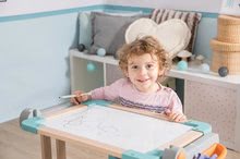 Domčeky pre bábiky sety - Set domček pre bábiku Large Doll's Play Center Natur D'Amour Baby Nurse Smoby a lavica na písanie a kreslenie s 32 cm bábikou_32