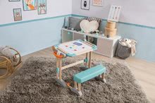 Domčeky pre bábiky sety - Set domček pre bábiku Large Doll's Play Center Natur D'Amour Baby Nurse Smoby a lavica na písanie a kreslenie s 32 cm bábikou_36
