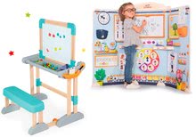 Table in klopi kompleti - Komplet lesena klop Modulo Space zložljiva magnetna Smoby na krede in igra učiteljev in učencev s poučnimi igrami_7