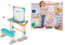 Table in klopi kompleti - Komplet lesena klop Modulo Space zložljiva magnetna Smoby na krede in igra učiteljev in učencev s poučnimi igrami_7