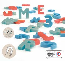 Magnetky pre deti - Magnetické písmenká ABC a Čísla Magnetic Letters&Numbers Smoby so znakmi dvojfarebné 72 kusov_0