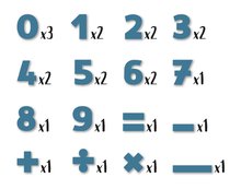 Magnetky pre deti - Magnetické písmenká Čísla a Znaky Magnetic Numbers Smoby dvojfarebné 48 kusov_1