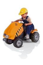 Staré položky - Traktor Dumper Smoby žltý s prilbou a vyklápacou plošinou_0