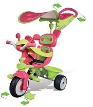Trojkolky od 10 mesiacov - Trojkolka Baby Driver Confort Fille Smoby ružovo-zelená od 10 mes_10