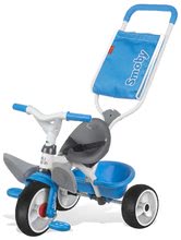 Tricikli za djecu od 10 mjeseci - SMOBY 444208 trojkolka Baby Balade Bleu so slnečníkom vodiacou tyčou a ohrádkou modrá od 10 mesiacov _0