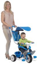 Tricikli za djecu od 10 mjeseci - SMOBY 444208 trojkolka Baby Balade Bleu so slnečníkom vodiacou tyčou a ohrádkou modrá od 10 mesiacov _0
