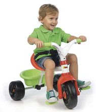 Triciclete de la 10 luni - Tricicletă cu bară de siguranță Be Fun Confort Smoby u mâner pentru împins și geantă verde-roșu de la 10 luni_0