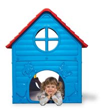 Kleine Spielhäuser für Kinder - Gartenhaus  My First Playhouse Dohány blau mit einer Blume auf dem Dach ab 24 Monaten_0