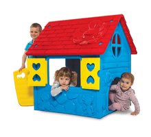 Kleine Spielhäuser für Kinder - Gartenhaus  My First Playhouse Dohány blau mit einer Blume auf dem Dach ab 24 Monaten_1