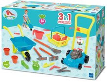  Igre vrtnarjenja - Samokolnica s kosilnico Garden Super Pack 3in1 Écoiffier z vrtnim orodjem 16 dodatkov od 18 mes_0