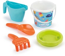 Vedierka do piesku - Vedro set Holidays Bucket 12 cm Écoiffier zmrzlina a prázdniny 5 ks od 18 mes_0