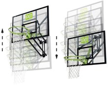 Pallacanestro - Impianto per il basket con tabellone e canestro Galaxy wall mount system Exit Toys ancoraggio a muro in acciaio altezza regolabile_2