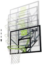 Pallacanestro - Impianto per il basket con tabellone e canestro Galaxy wall mount system Exit Toys ancoraggio a muro in acciaio altezza regolabile_0