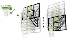 Basketbal - Basketbalová konštrukcia s doskou a flexibilným košom Galaxy wall mounted basketball Exit Toys oceľová uchytenie na stenu nastaviteľná výška_0