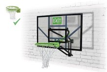 Basketbal - Basketbalová konstrukce s deskou a flexibilním košem Galaxy wall mounted basketball Exit Toys ocelová uchycení na zeď nastavitelná výška_3