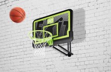 Mingi de baschet - Construcție de baschet cu coș de basket Galaxy Wall-mount System Black Edition Exit Toys suport de perete din oțel înălțime reglabilă de la 3 ani_0