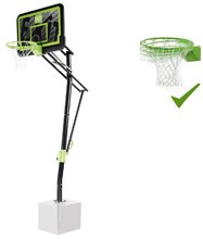 Basketbal - Basketbalová konštrukcia s doskou a flexibilným košom Galaxy Inground basketball black edition Exit Toys oceľová uchytenie do zeme nastaviteľná výška_0